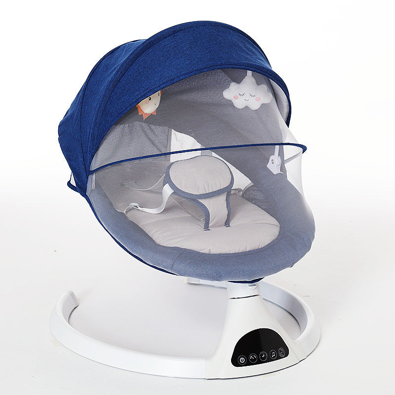 Tilt Adjustable Lying Bed Children Smart Electric Bluetooth Crib USB Play Music