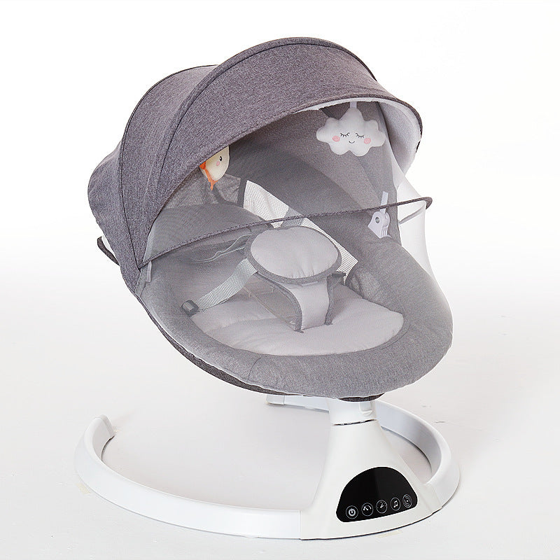 Tilt Adjustable Lying Bed Children Smart Electric Bluetooth Crib USB Play Music
